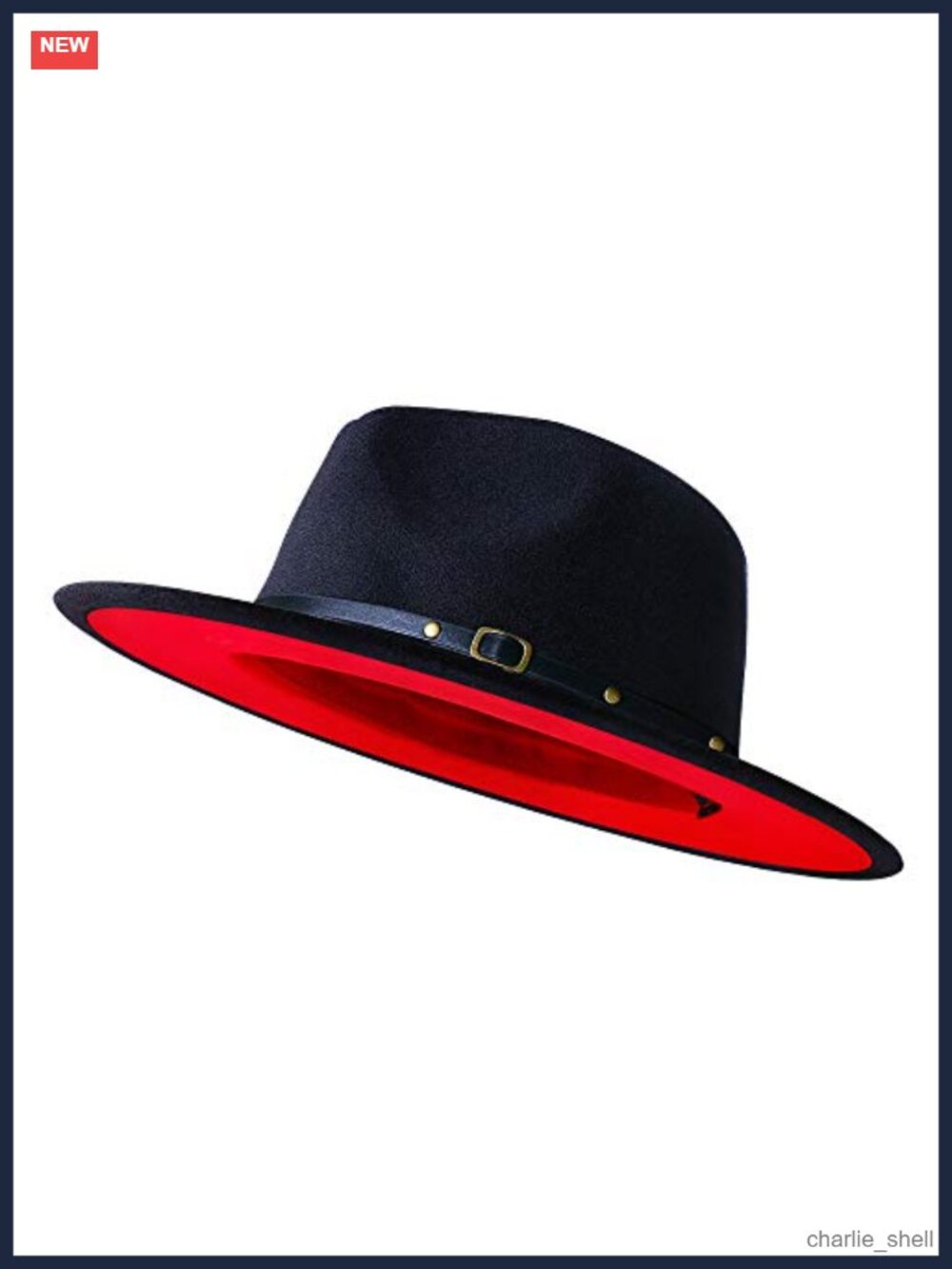 Two Tone Wide Brim Fedora Dress Hat Felt Panama Western Style